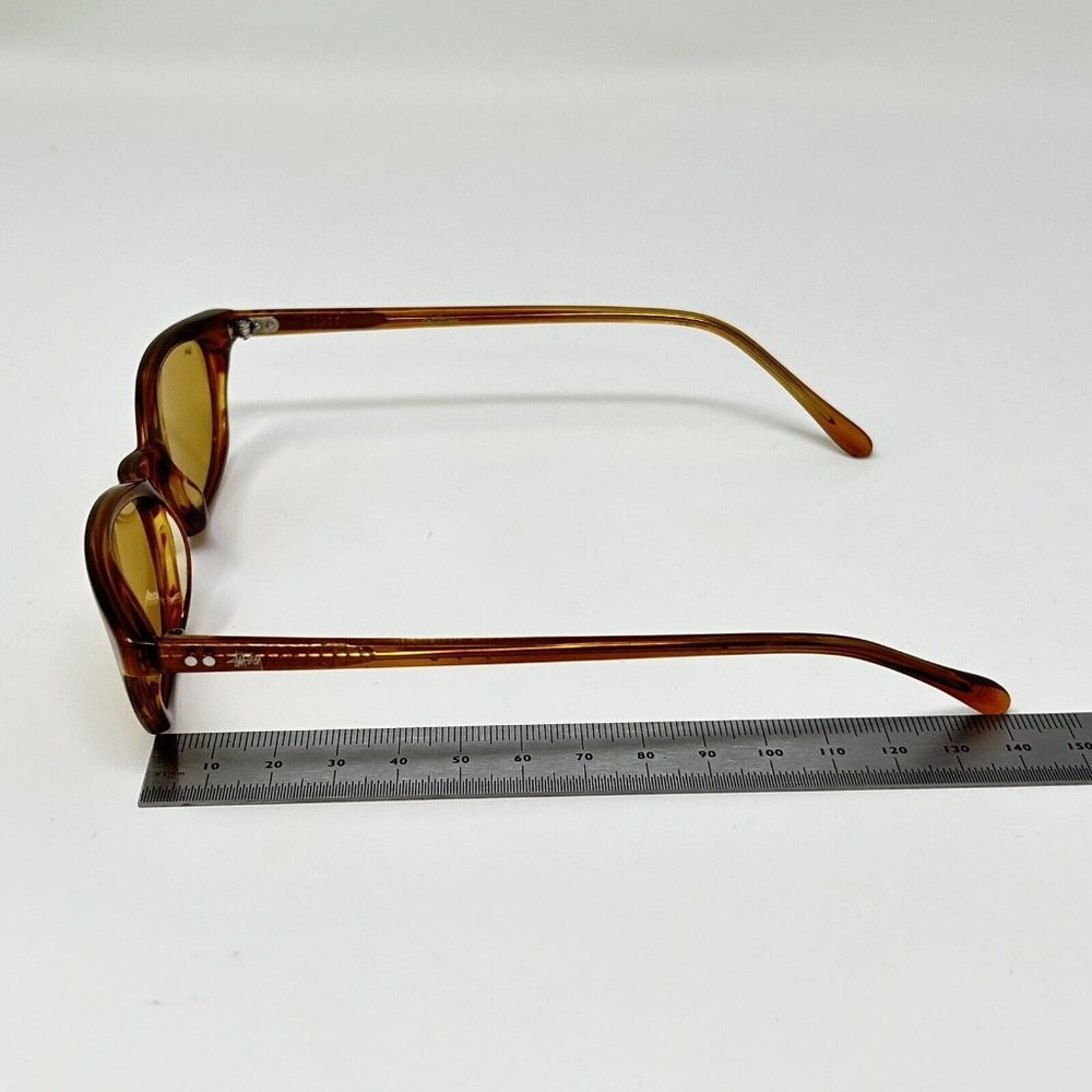 stussy eye gear Richie Sunglasses Tortoise Yellow Lenses Light Scratches - Picture 14 of 15